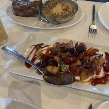 Prime and Providence - In front Rainbow Carrots. In back special Surf and turf - Seafood Near Me - West Des Moines, Iowa Prime and Providence - In front Rainbow Carrots. In back special Surf and turf - Seafood Near Me - West Des Moines, Iowa