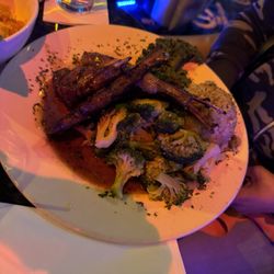 The Pantheion Club - Lamb chop w/broccoli and mashed potatoes