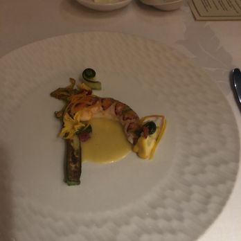 Acquerello - Butter-poached Maine lobster with summer squash and saffron-mussel emulsion - Italian Near Me - San Francisco, California