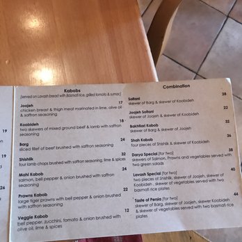 Lavash - menu - Persian/Iranian Near Me - San Francisco, California Lavash - menu - Persian/Iranian Near Me - San Francisco, California