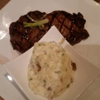 Writer's Bistro - Ribeye was cooked perfect mashed potatoes were extremely tasty. - New American Near Me - Asheville, North Carolina Writer's Bistro - Ribeye was cooked perfect mashed potatoes were extremely tasty. - New American Near Me - Asheville, North Carolina