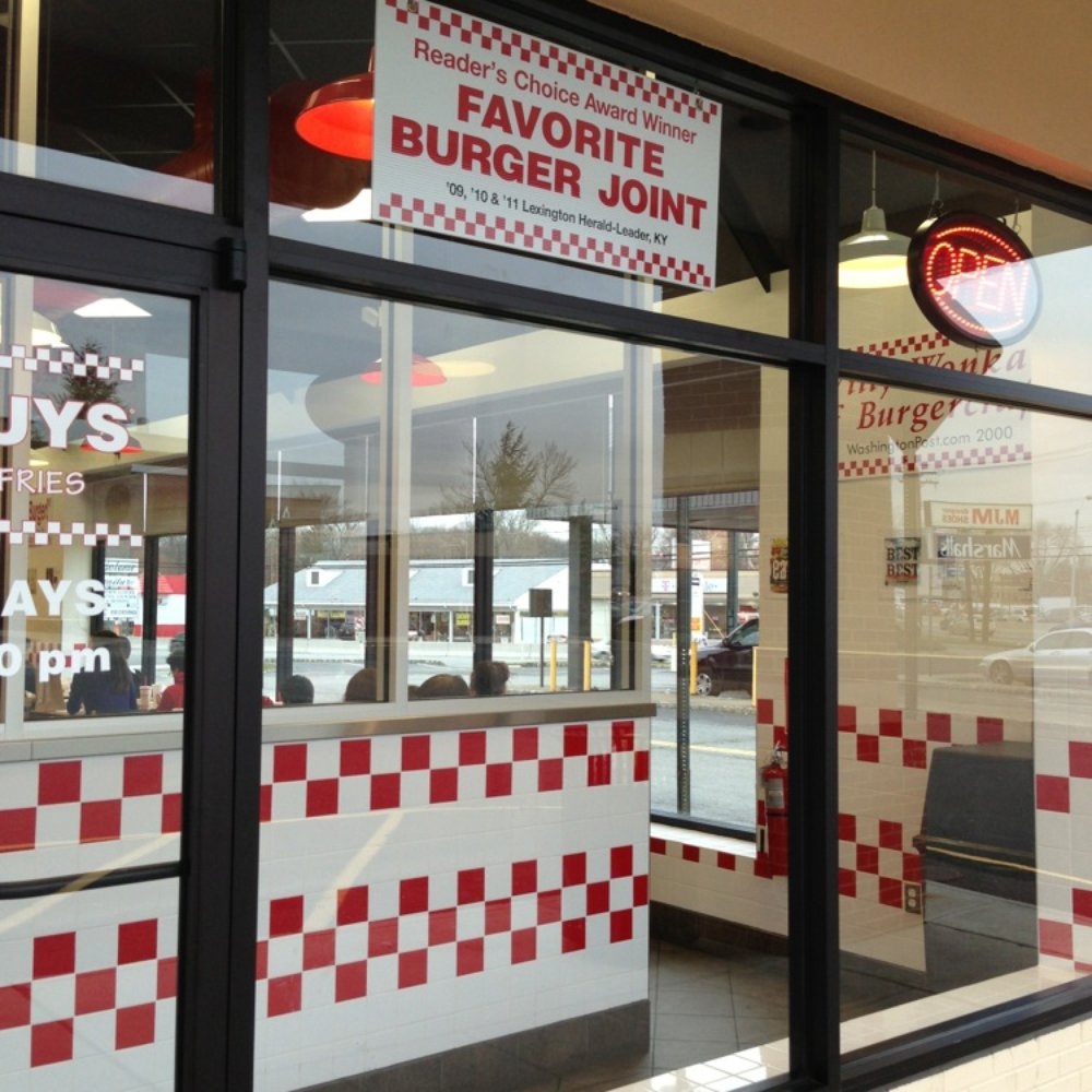 Five Guys - A grand (burger joint) entrance - Burgers Near Me - East Hanover, New Jersey