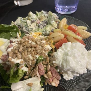 Elks Lodge Underground - Salad bar which I loaded up on, and cleaned my plate - Burgers Near Me - Dickinson, North Dakota