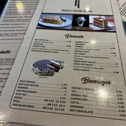 Roger's Italian - Bistro - Menu