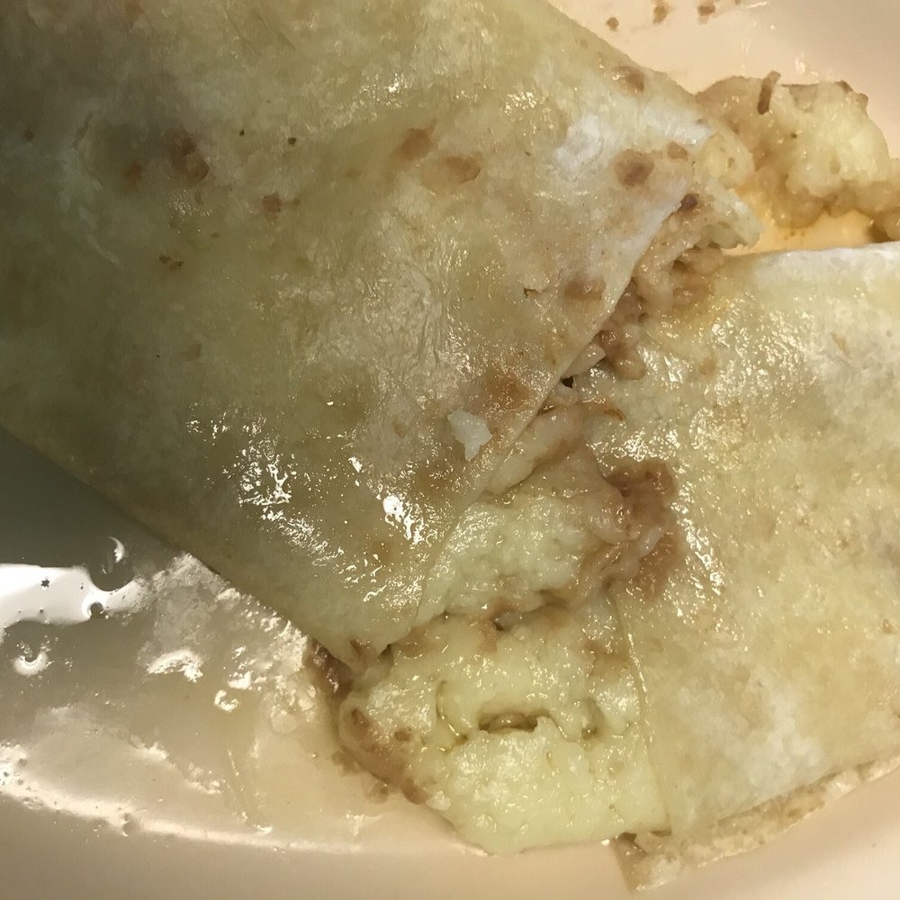 Las Pupusas - This is a burrito AFTER i drained the grease off! They should serve burritos with a spoon for the grease! - Salvadoran Near Me - Henderson, Nevada Las Pupusas - This is a burrito AFTER i drained the grease off! They should serve burritos with a spoon for the grease! - Salvadoran Near Me - Henderson, Nevada
