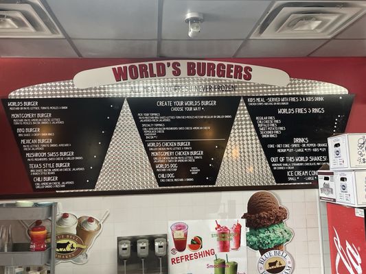 Menu photo 1 World's Burgers Montgomery, TX