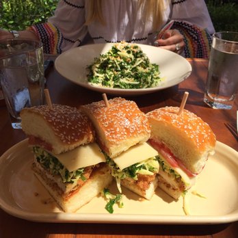 The Honor Bar - Ding's Chicken Sandwich & Kale Salad - American Near Me - Dallas, Texas The Honor Bar - Ding's Chicken Sandwich & Kale Salad - American Near Me - Dallas, Texas