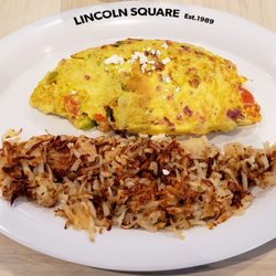 Lincoln Square Pancake House - West Coast Omelet with Hash Browns at Lincoln Square Irvington