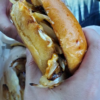 Egghole - Cry Baby burger - lots and lots of grilled onions mmm! - Breakfast & Brunch Near Me - Kent, Washington