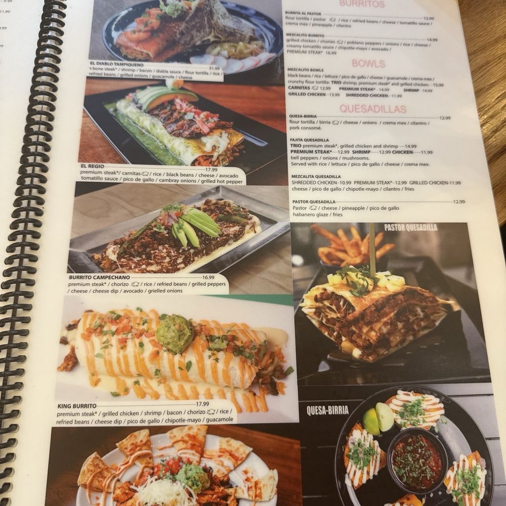 Taco menu