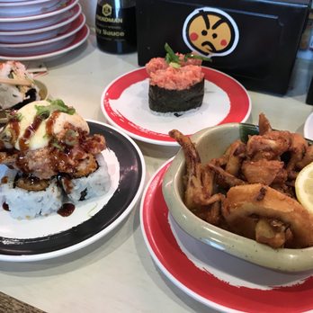 Genki Sushi - Dynamite spicy ahi, spicy ahi, and fried ika. - Sushi Bars Near Me - Honolulu, Hawaii Genki Sushi - Dynamite spicy ahi, spicy ahi, and fried ika. - Sushi Bars Near Me - Honolulu, Hawaii