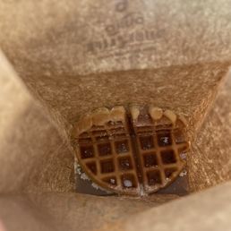 Street waffle (taken literally) just thrown in the bag Street waffle (taken literally) just thrown in the bag