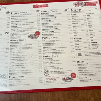 L'Osteria - Menu - Pizza Near Me - Berlin, BE