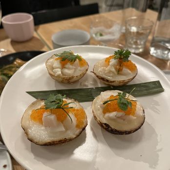 Jo's Modern Thai - Coconut Cakes (VO)(GF), very tasty and different but i liked it! - Thai Near Me - Oakland, California Jo's Modern Thai - Coconut Cakes (VO)(GF), very tasty and different but i liked it! - Thai Near Me - Oakland, California