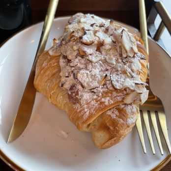 Haraz Coffee House - Almond croissant with filling - Coffee & Tea Near Me - Plano, Texas Haraz Coffee House - Almond croissant with filling - Coffee & Tea Near Me - Plano, Texas