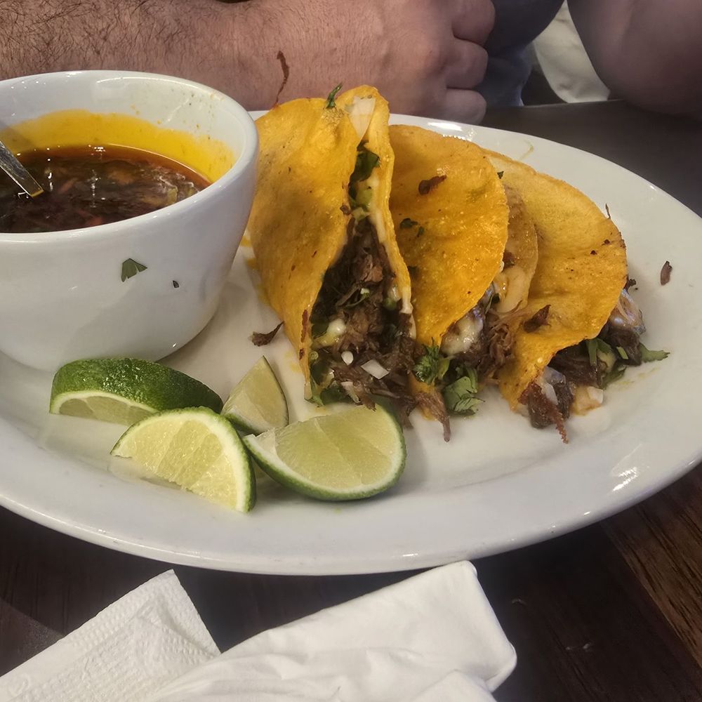 Rio 150 Mexican Restaurant - Plain bland quesabirria tacos, no flavor in meat or dip - Mexican Near Me - Mooresville, North Carolina Rio 150 Mexican Restaurant - Plain bland quesabirria tacos, no flavor in meat or dip - Mexican Near Me - Mooresville, North Carolina