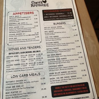 Camden Rotisserie - Menu - Chicken Wings Near Me - Dublin, D