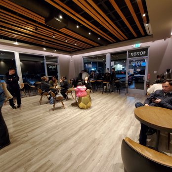 TP Tea - Seating area (photographed with S10 ultrawide lens w/ distortion correction) - Bubble Tea Near Me - Cupertino, California TP Tea - Seating area (photographed with S10 ultrawide lens w/ distortion correction) - Bubble Tea Near Me - Cupertino, California