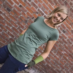 Knit Mitts, one of our most popular items, and a short sleeve Simple Tee