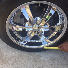 Damage to Chrome Rim. Damage to Chrome Rim.