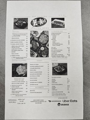 Menu photo 1 Hooked Restaurant Warrensville Heights, OH Menu photo 1 Hooked Restaurant Warrensville Heights, OH
