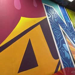 Nanu’s Hot Chicken - Mural inside the restaurant.