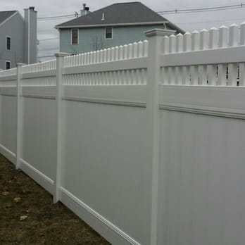 Malone Fence Co - Semi private white vinyl fence, installed in Peabody MA. - General Contractors Near Me - Salem, Massachusetts