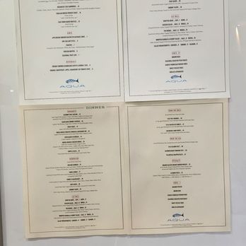 Aqua - menu - Seafood Near Me - Tampa, Florida