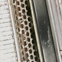 ACME Markets - Extremely filthy, rusty, moldy, dirty dairy and milk cases. These look like they haven't been cleaned in years.