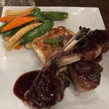 1909 - Chef's choice - Lamb Lollipops with mixed veggies. The sauce was super sweet and did not compliment the flavor of the lamb. - Bars Near Me - Temecula, California 1909 - Chef's choice - Lamb Lollipops with mixed veggies. The sauce was super sweet and did not compliment the flavor of the lamb. - Bars Near Me - Temecula, California
