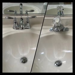 4 Service Pros - New faucet on left, old one on right.