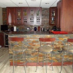 Full basement kitchen & bar installation in Shelby Township, Michigan.