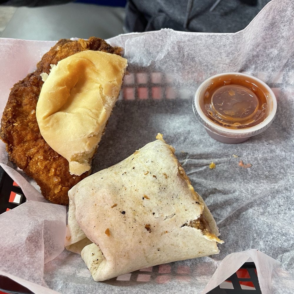 Apron Strings - Half tenderloin & half taco wrap (yes my husband & I split food) - American Near Me - Mediapolis, Iowa
