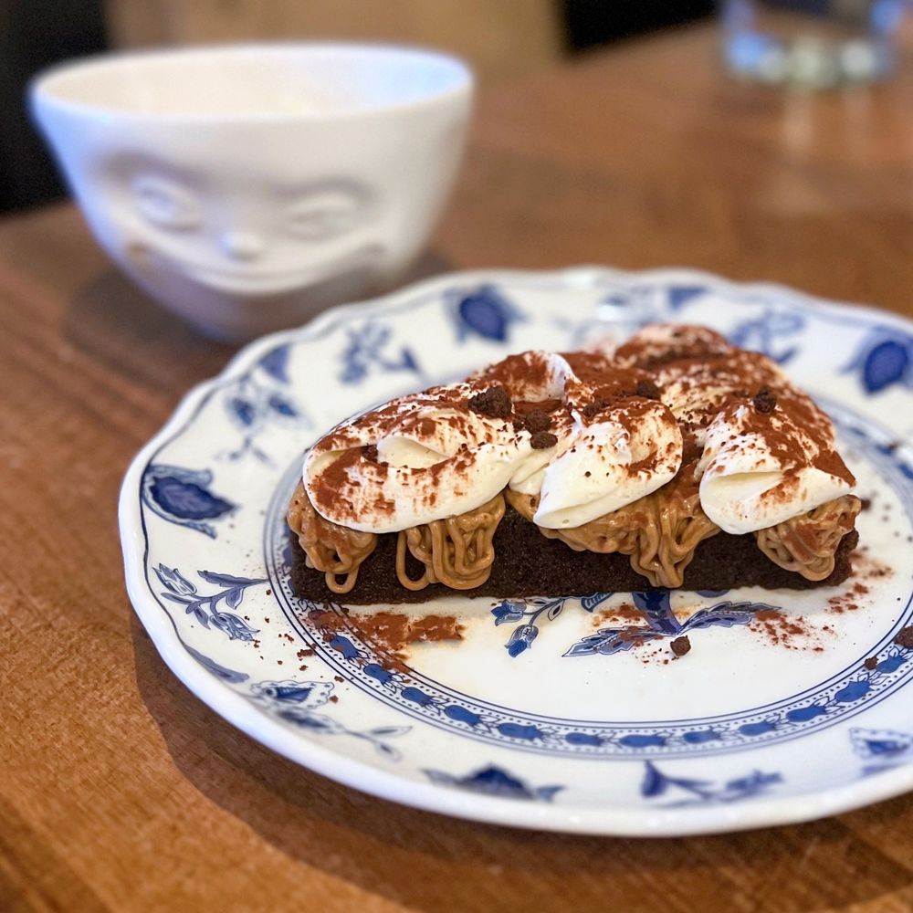 Ofena - Chocolate Tiramisu w/ chocolate cake, coffee cream, rum mouse, vanilla mascarpone, cookie & cocoa crumble | $12 - Italian Near Me - San Francisco, California