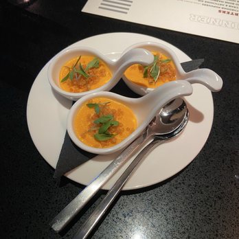 Acre 41 - Amuse Bouche of carrot foam - Breakfast & Brunch Near Me - Austin, Texas