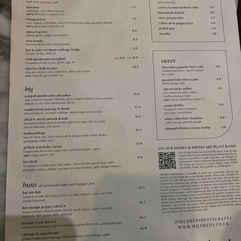 Mildreds - Menu - Vegan Near Me - London, XGL Mildreds - Menu - Vegan Near Me - London, XGL