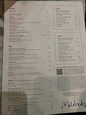 Menu photo 1 Mildreds London, XGL Menu photo 1 Mildreds London, XGL