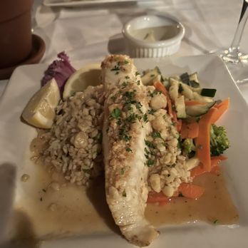 The Sow's Ear - Macadamia halibut - Cafes Near Me - Cambria, California The Sow's Ear - Macadamia halibut - Cafes Near Me - Cambria, California