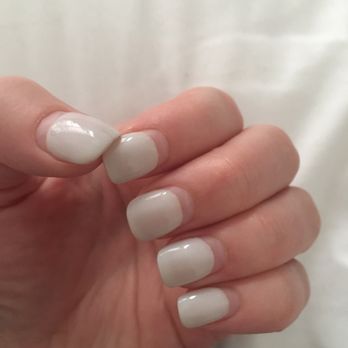 Queen A Nail Spa - Powder gel in medium grey, after one month (no chips) - Nail Salons Near Me - Astoria, New York