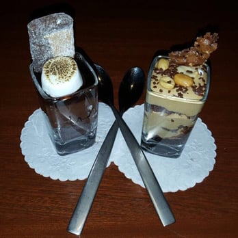 Seasons 52 - Belgian chocolate s'more & chocolate peanut butter torte! - New American Near Me - Chestnut Hill, Massachusetts Seasons 52 - Belgian chocolate s'more & chocolate peanut butter torte! - New American Near Me - Chestnut Hill, Massachusetts