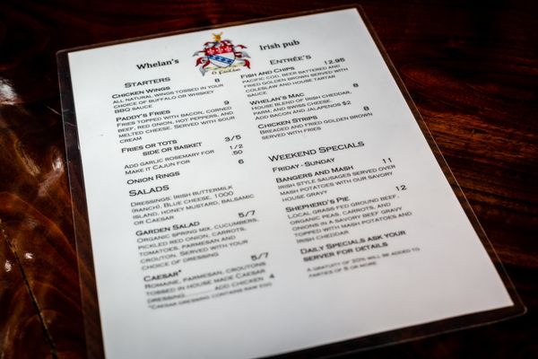 Menu photo 4 Whelan's Irish Pub Portland, OR