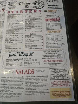 Menu photo 1 Changing Times Pub Farmingdale, NY Menu photo 1 Changing Times Pub Farmingdale, NY