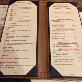 Bully Ranch Restaurant - Drink menu - American Near Me - Vail, Colorado