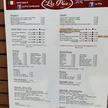 La Pia Centenaria - Menu feb 2020 - Pizza Near Me - La Spezia, SP La Pia Centenaria - Menu feb 2020 - Pizza Near Me - La Spezia, SP