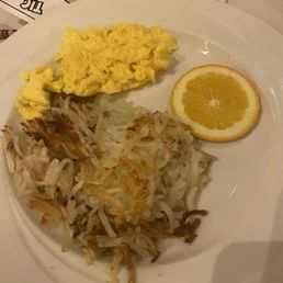 Kids meal scramble eggs with hash brown
