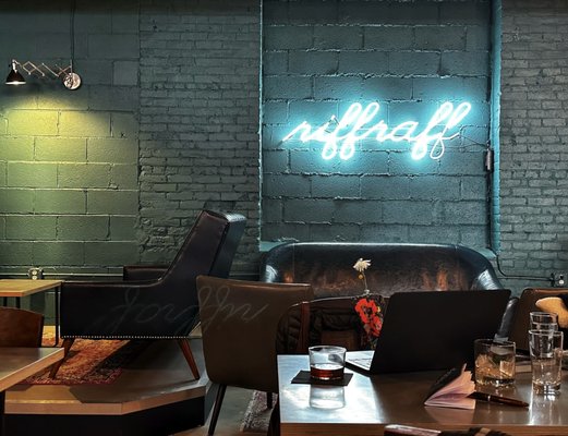 Riffraff bookstore and bar by null
