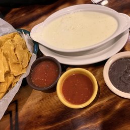 Cheese Dip, Bean Dip and Salsa