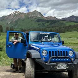 Alpenglow Rentals - Betty The Blue Ox outside of Gothic Pass.