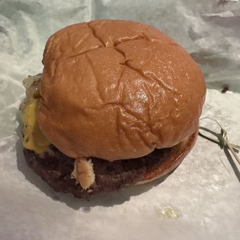 Truck & Tap - 100% the BEST burger ever !!! Cheese, grilled onions, perfect cook, the BUN- soft/buttery. Condiments & salad not needed. PERFECTION - Beer Bar Near Me - Lawrenceville, Georgia