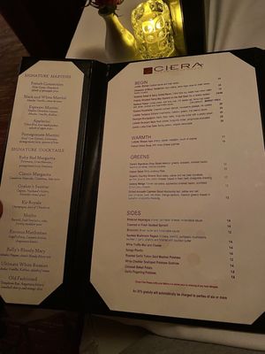 Menu photo 1 Ciera Steak + Chophouse Stateline, NV Menu photo 1 Ciera Steak + Chophouse Stateline, NV